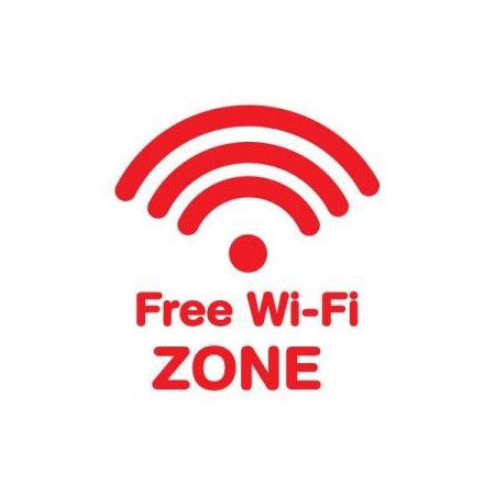 Наклейка информационная Wi-fi красные